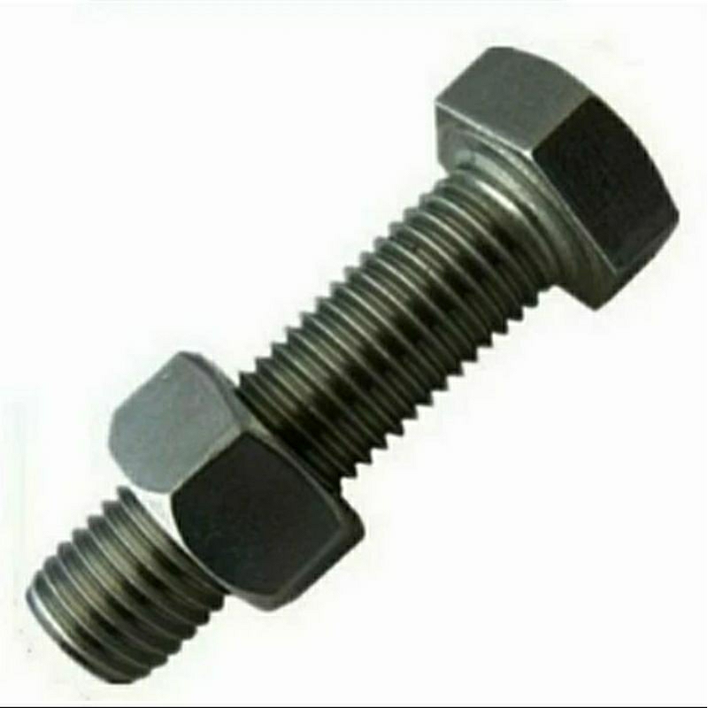 Baut Baja m10×100 Baut mur baja 8.8 Half drat baja hitam