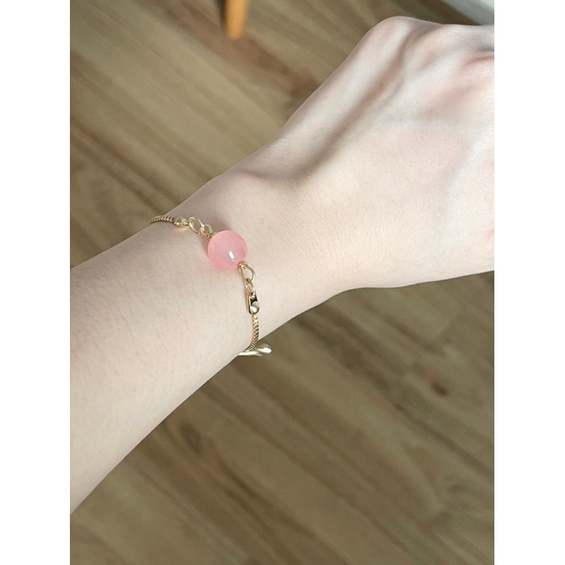 Luna bracelet pink / gelang batu opal pink simple aesthetic / gelang aesthetic / gelang batu opal / 