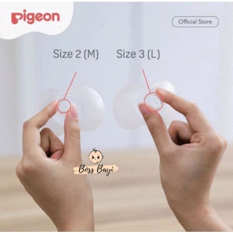 PIGEON - Natural Feel Silicone Nipple Shield /Pelindung Puting isi 2