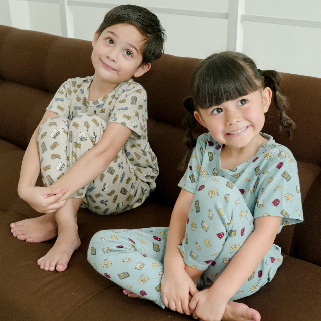 LITTLE PALMERHAUS MURAH SETELAN OBLONG PENDEK KANCING BAHU CELANA PANJANG KIDS ATTIRE SET ANAK LITTLE WEAR