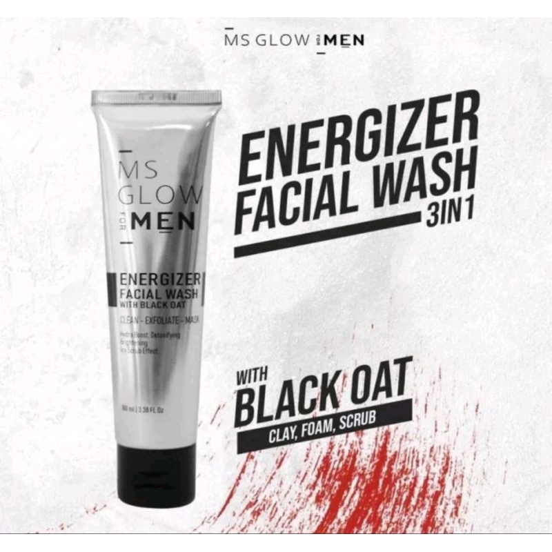 Ms Glow For Men Energizer Facial Wash Sabun Cuci Muka Pria