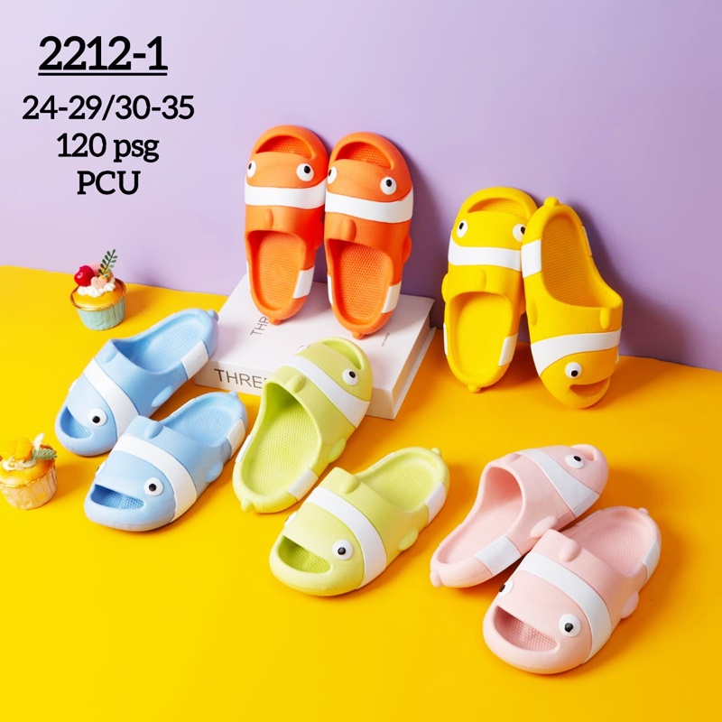 Sandal Slop Anak Import Jelly Lentur Model Ikan Nemo Morego Murah