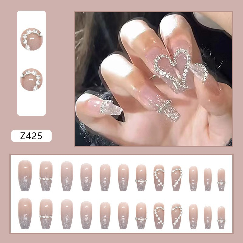 MSY Kuku palsu Tipe Z 24 pcs Fashion Acylic Free lem 2gr/Fake Nail Art Long Nails