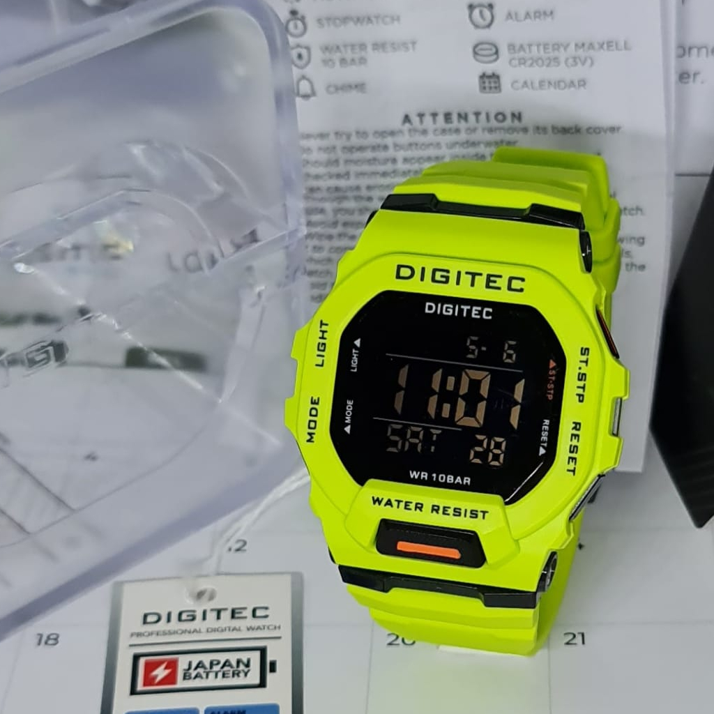 Jam tangan Pria Digitec 5169 T tali karet digitec original