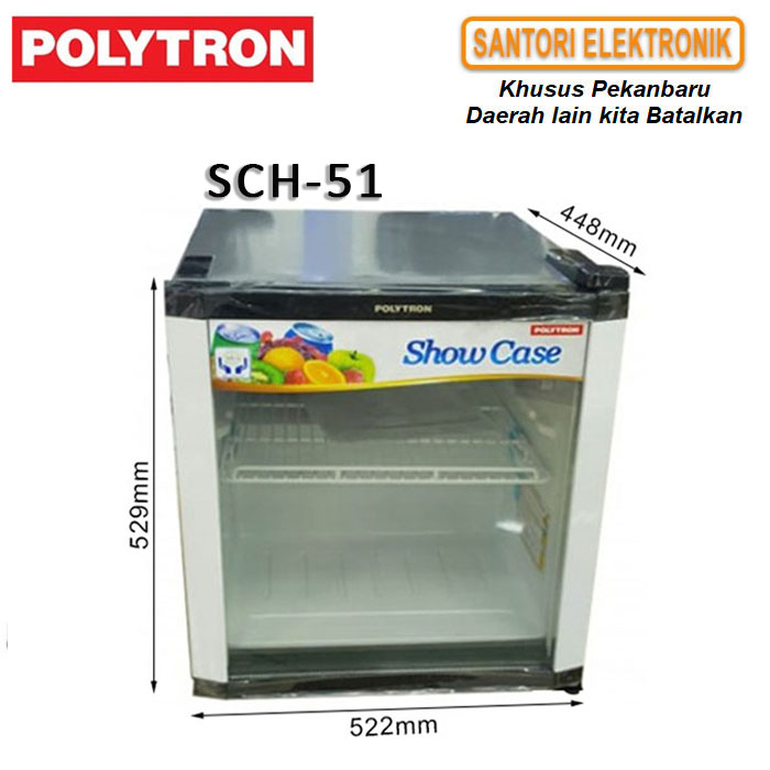 SHOWCASE / KULKAS DISPLAY MINI BAR POLYTRON SCH 51 | SCH51