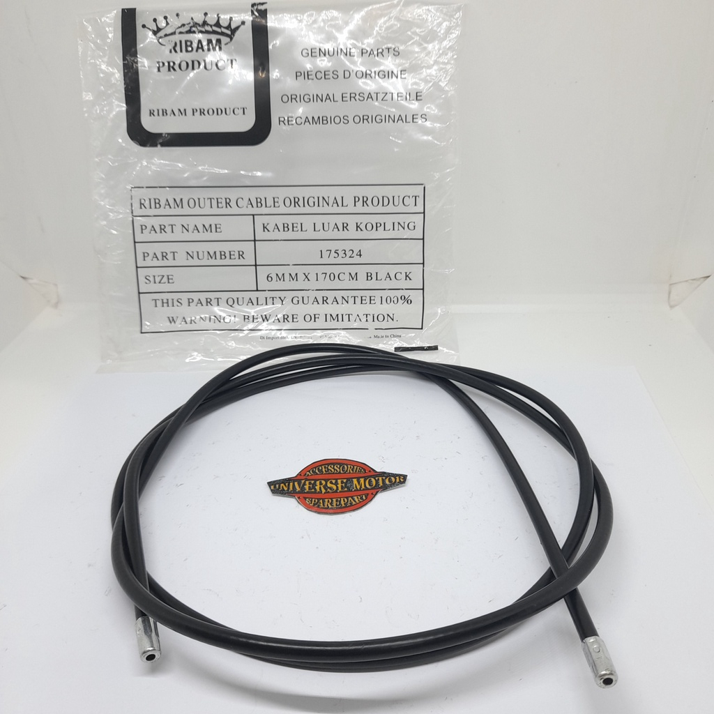 KABEL LUAR VESPA COVER KAWAT KOPLING KAWAT GAS KAWAT VERSENELING UNIVERSAL PANJANG 170 CM