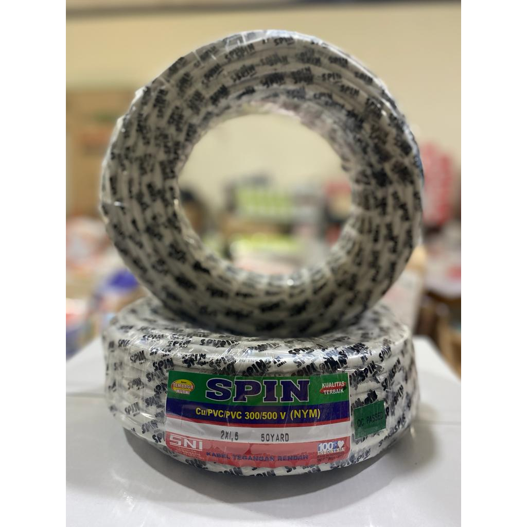 Kabel Listrik SNI LMK SPIN 2x1,5 50 Yard Kabel Kawat Tembaga Asli SNI