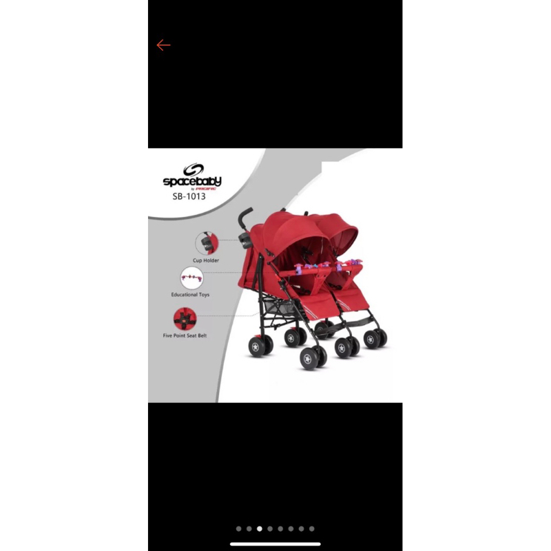 SEPEDA DORONGAN RODA TIGA ANAK KEMBAR STROLLER ANAK KEMBAR / 2 BANGKU ET8809 8809 LW366 SB1013 EXOTIC