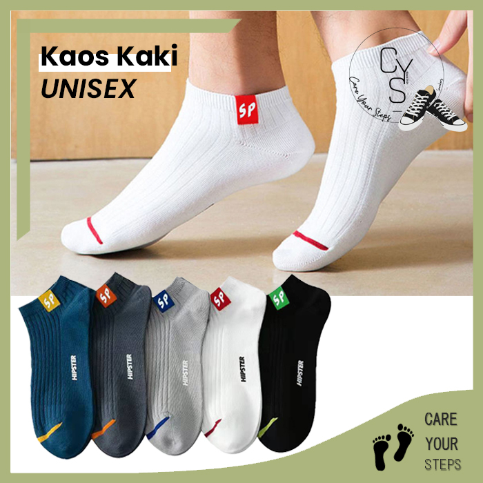 Kaos Kaki Olahraga Pria Wanita Pendek Semata Kaki Sport Fashion Korea Ankle Sock Import Unisex CYS KK17