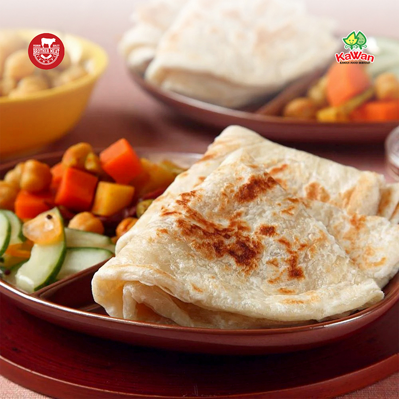 KAWAN FOOD Paratha Plain isi 5pcs 400gr, Roti Paratha / Roti Parata