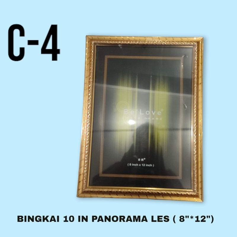 bingkai ukuran 9x13 inch warna emas