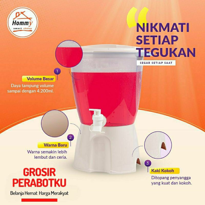 Mini Water Dispenser Tempat Air Katrina 8 Liter Kaela 4.2 Liter Hommy Premium Quality