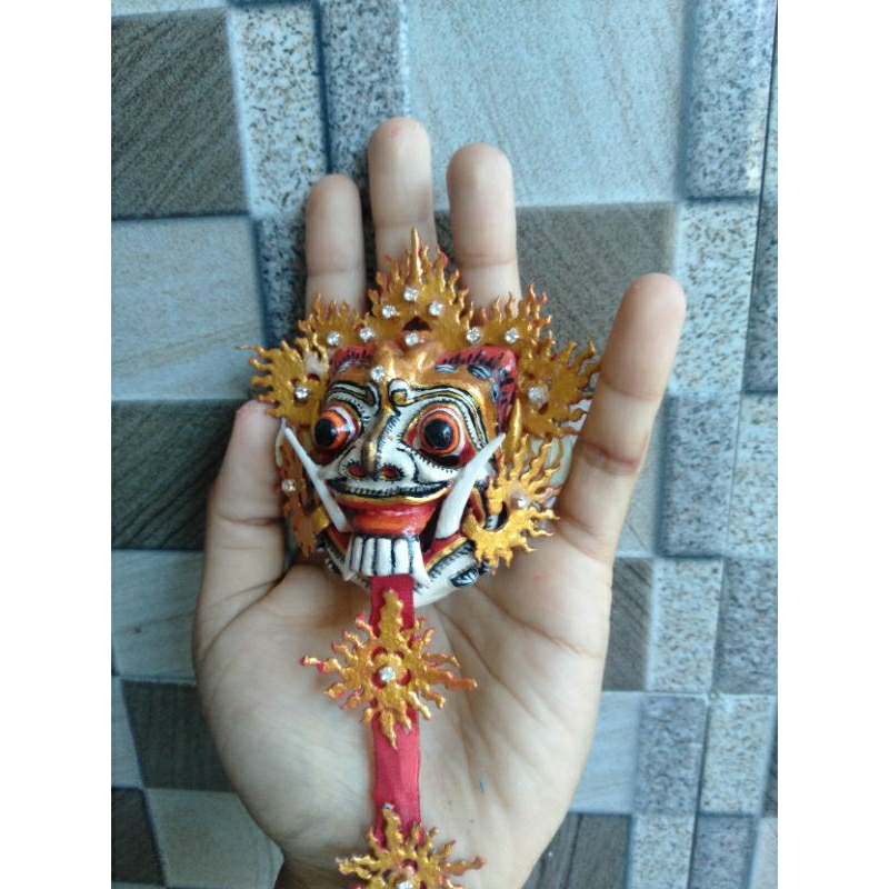 tapel/topeng rangda mini putih, leak bali