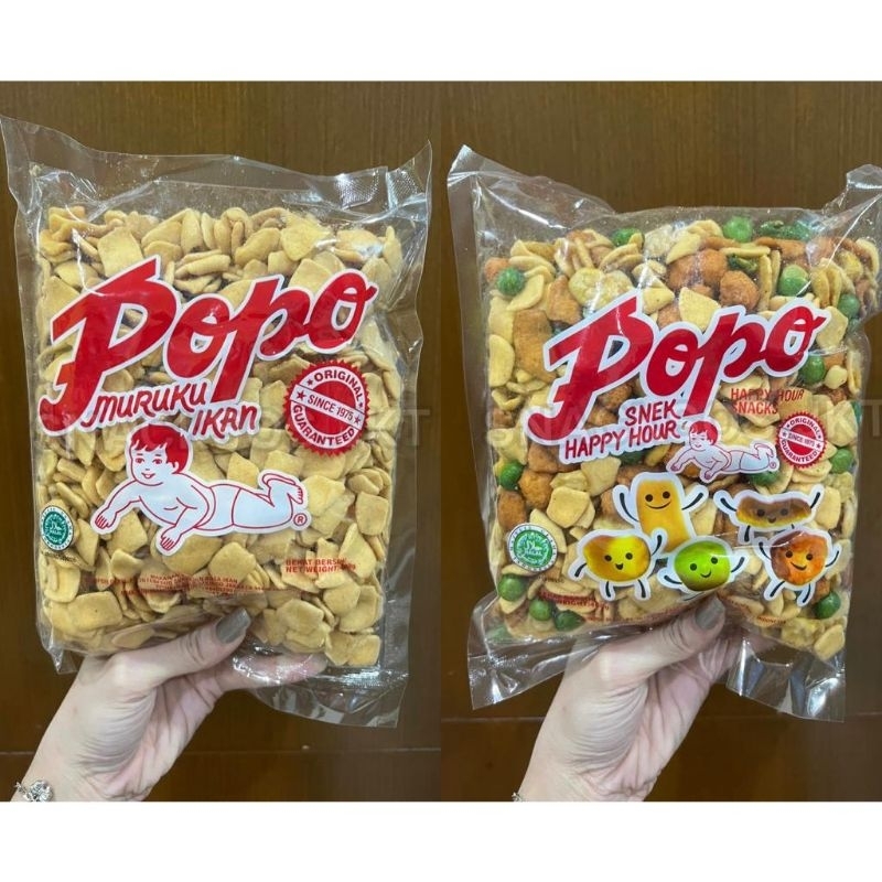

Popo Muruku Snack 400gr /Snack Happy Hour /Popo Muruku Ikan /POPO MURUKU MIX KACANG HALAL
