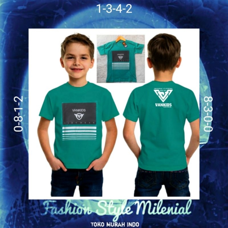 KAOS DISTRO ANAK VANKIDS HIJAU TOSCA CODE037