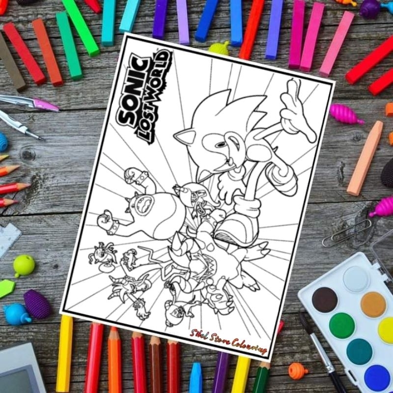 

Kertas Mewarnai Gambar Anak Tema Sonic V6 / Kertas Gambar (10 Lembar)