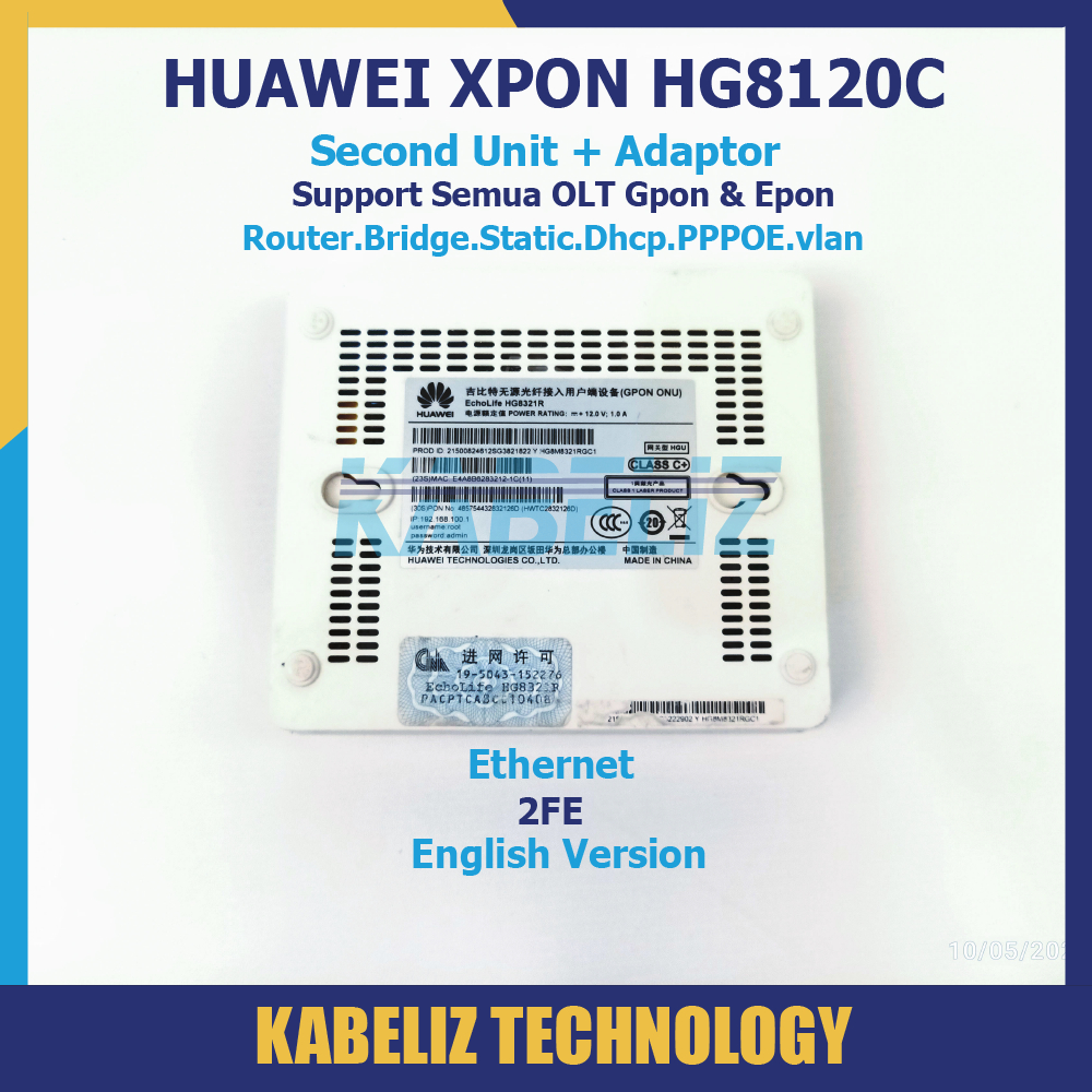 ONU XPON HUAWEI HG8120C /  HG8321R ONT NON WIFI SUPPORT ALL OLT EPON &amp; GPON