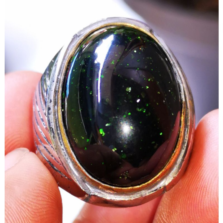 Batu akik asli Black oval Papua jumbo