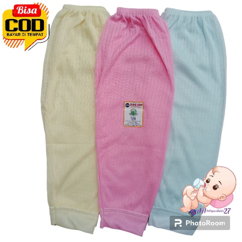 6PC Celana Panjang Bayi Polos Salur Ukuran 0-6Bulan SNI Murah Nyaman Berkualitas