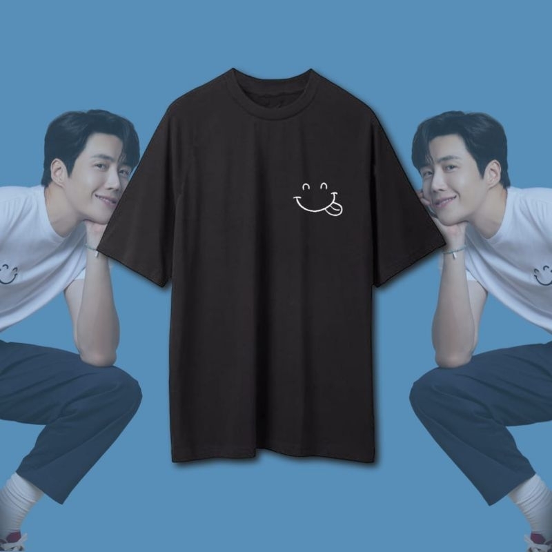 KAOS KIM SEON HO SMILE SIDE/TSHIRT KIMSEONHO HAPPY SMILE 24S FREE PHOTO