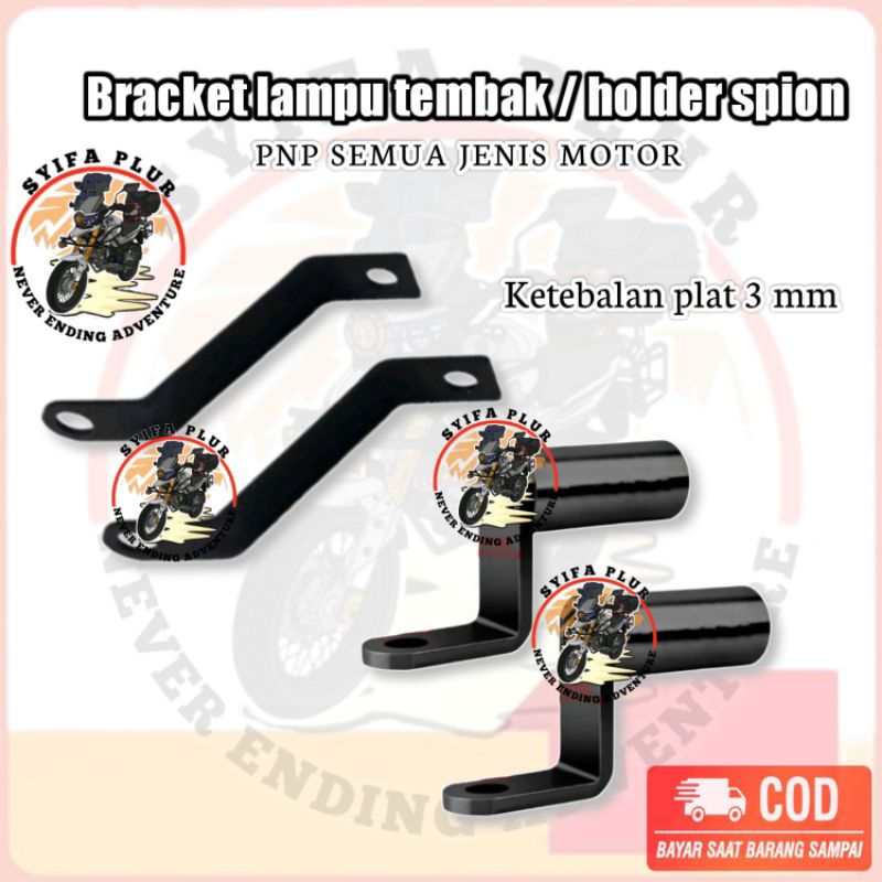 Bracket lampu tembak spion bracket holder hp