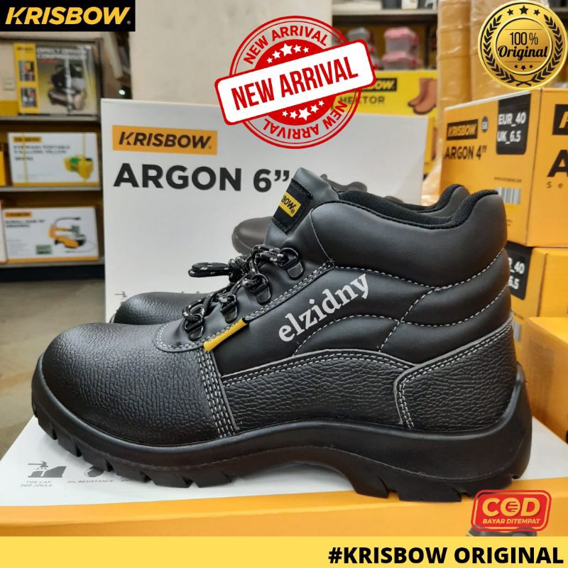 Sepatu Safety KRISBOW ARGON 6" ORIGINAL | Safety Shoes Krisbow Argon | Sepatu KRISBOW ujung besi