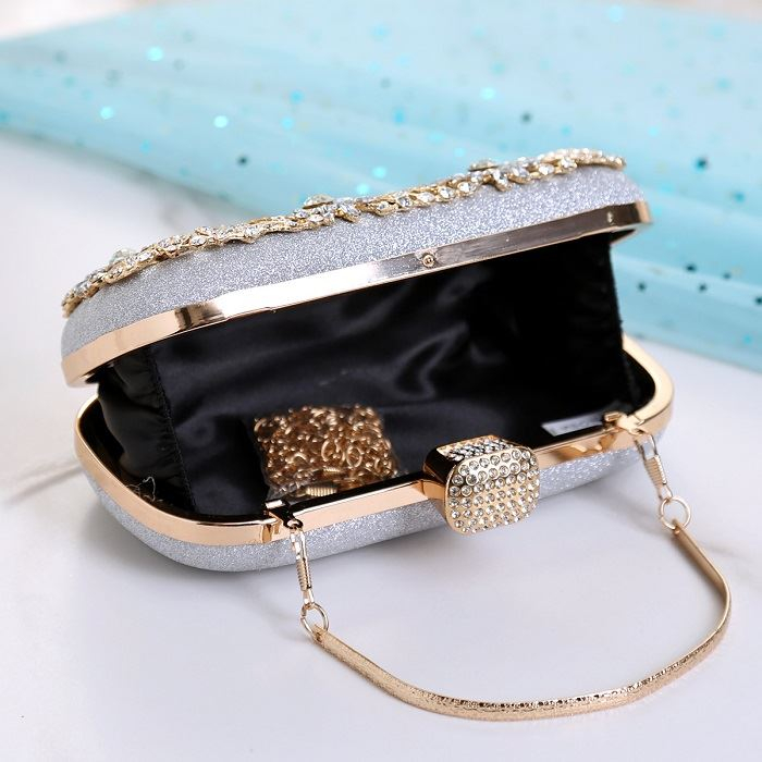 BJ2003 - SILVER/GOLD/BLACK TAS PESTA CLUTCH FASHION MODIS DOMPET IMPORT TAS WANITA FASHION IMPORT MODIS ELEGAN TERMURAH TERLARIS TERBARU BAGSTORE JAKARTA TAS BATAM  JT003