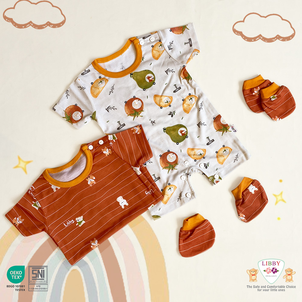 LIBBY Jumper Segi Empat Motif Mix Size Newborn (1 pcs)