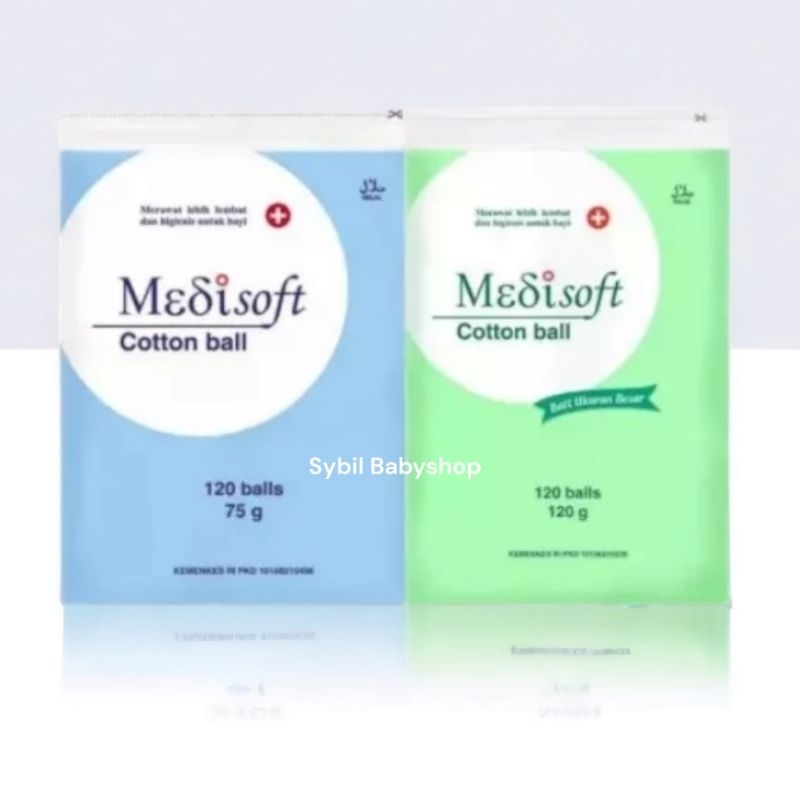 Medisoft Kapas Bola / Kapas bayi / Kapas Bulat / Kapas Medisoft isi 120 Bola Kapas