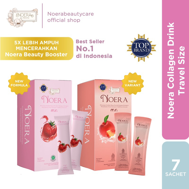 Noera Collagen Drink With Birdnest and Saffron Extract Minuman Serbuk Collagen Pemutih Badan Noera Beauty / Minuman Pemutih Badan Noera