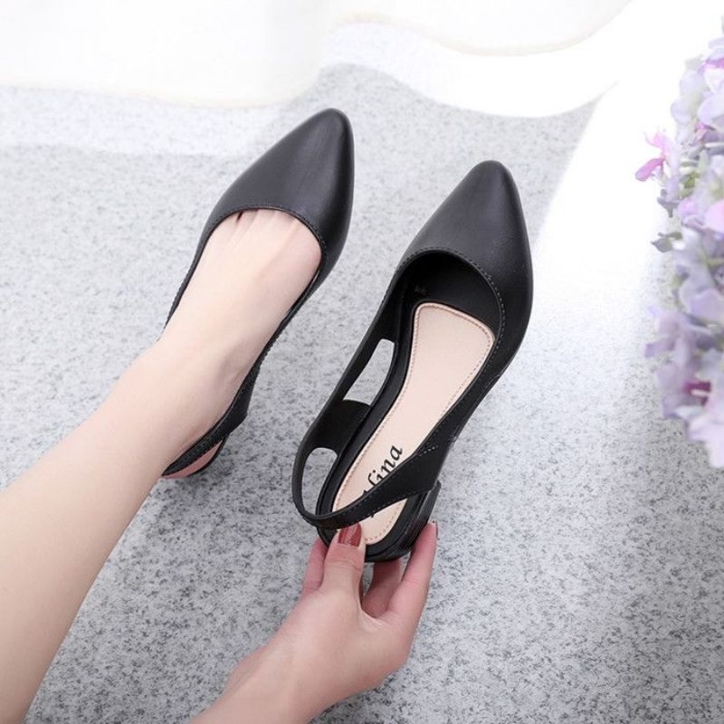 Sepatu fashion Wanita Heels Jelly Alina polos import High Quality RF