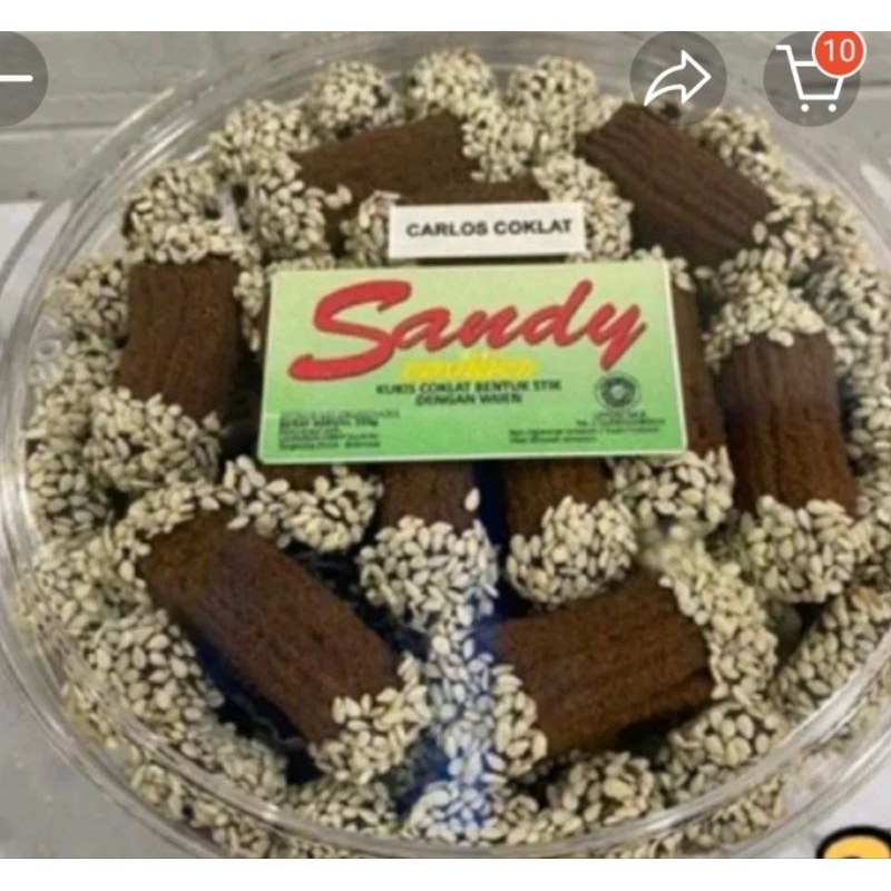 SANDY COOKIES CARLOS COKLAT 100gram