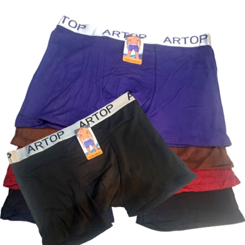 celana dalam pria boxer segi empaf artop katun lembut menyerap keringat