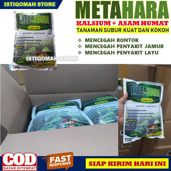 Pupuk Kalsium + Asam Humat METAHARA 1 KG Pupuk Tomat Anti Rontok Bunga dan Buah Tanaman Sayuran Tomat yang Bagus dan Manjur, Pupuk Kalsium Bubuk Mencegah Rontok, Penyakit Jamur dan Penyakit Layu Pada Daun Tanaman Tomat Terbaik 100% MANJUR