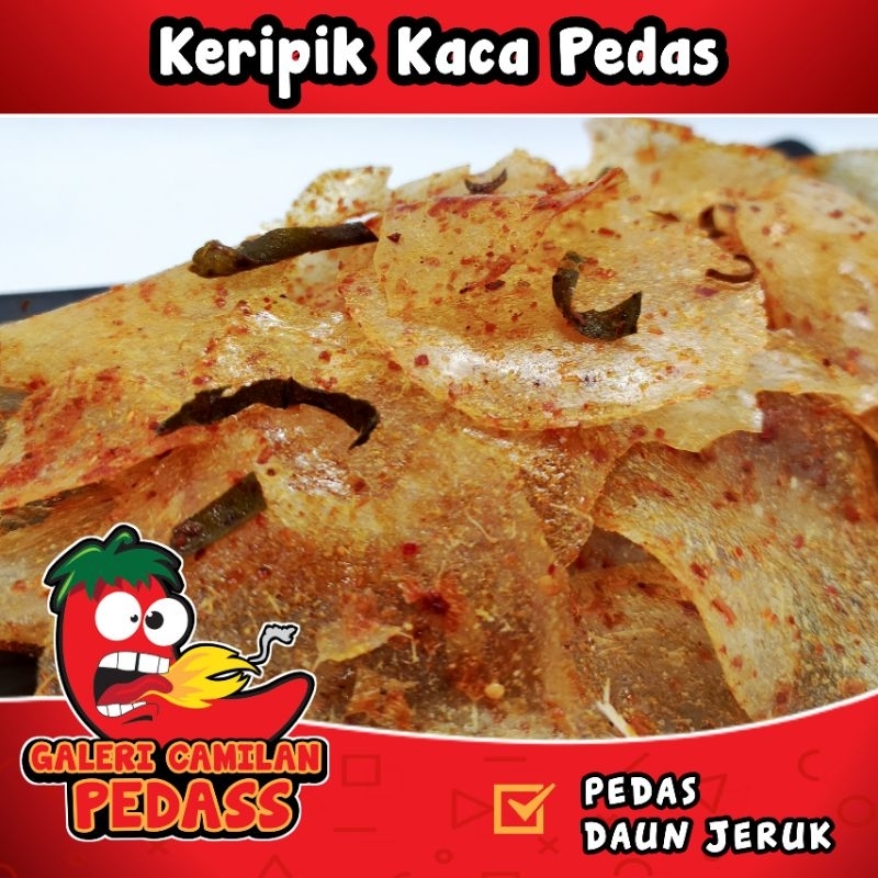 

Galeri Camilan Pedas Aneka Snack Keripik Kaca Pedas Bumbu Daun jeruk Kiloan 250 Gram