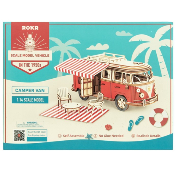 

Unik Robotime 3D Puzzle DIY Camper Van Wooden Model Kit Mobil Diskon