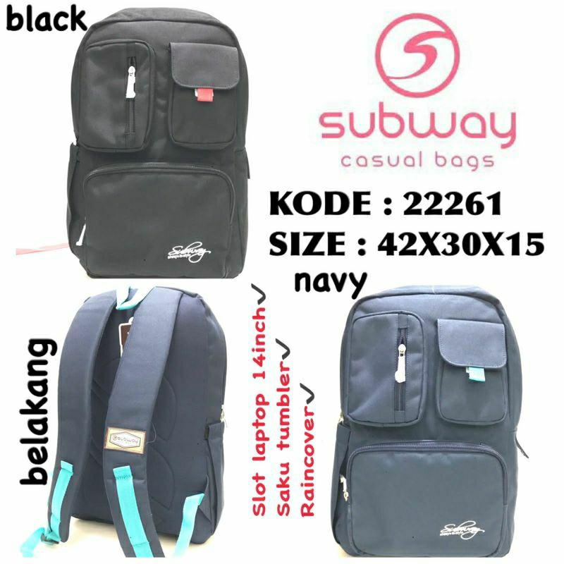 TAS RANSEL WANITA BACKPACK ORINIGAL BY SUBWAY 22261