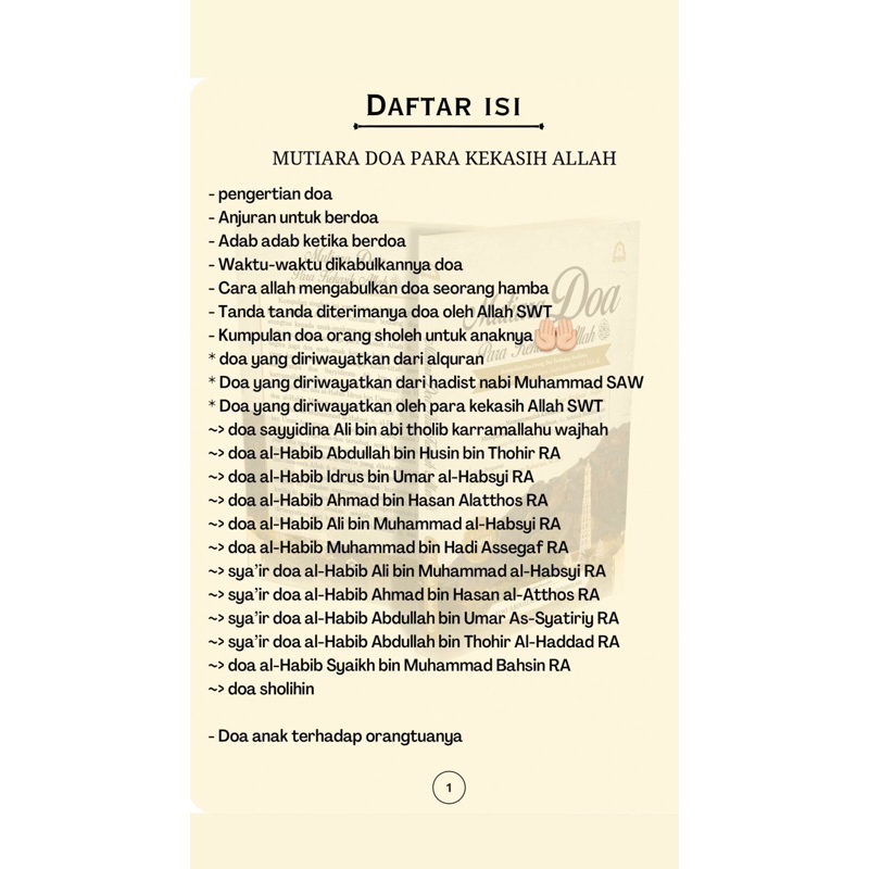 EDISI REVISI Buku doa &quot;Mutiara doa para kekasih Allah&quot;