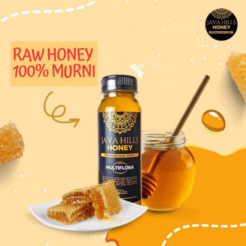 

Madu Multiflora Java Hills Honey 100% madu murni/Lolos uji lab