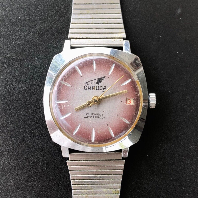 JAMTANGAN PRIA SWISS MADE GARUDA 21 JEWELS / ARLOJI KUNO