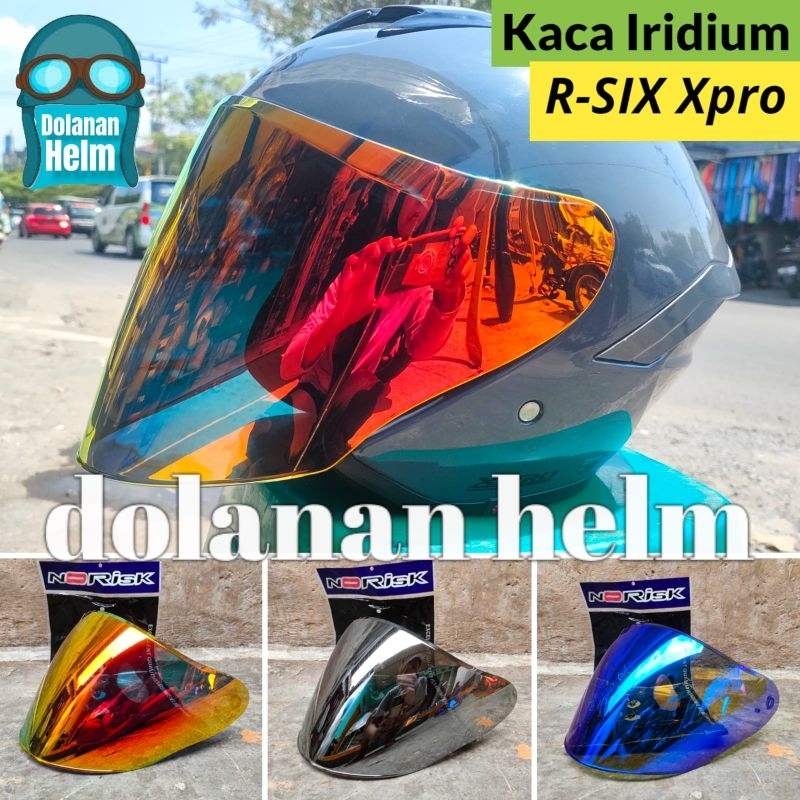 Kaca Helm R-six Xpro Visor Helmet Flat Venom Open Flat Datar rsix r six X pro
