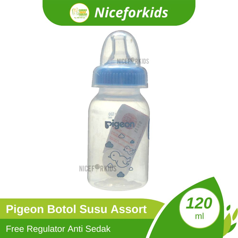 Pigeon Botol Susu Assort Free Regulator Anti Sedak 120ml / Botol Susu Bayi