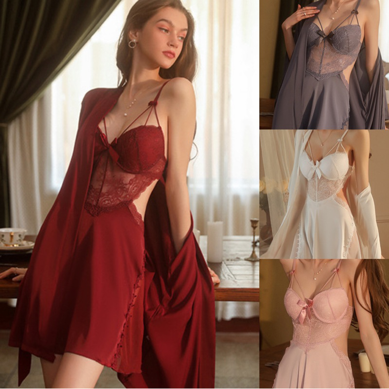 18-Sexy Lingerie dress baju sexy wanita bahan satin / Lingerie satin sexy night dress / Sexy night gown / Seserahan