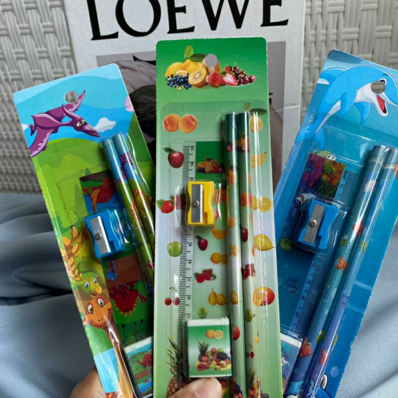 

Set alat tulis Paket TERJANGKAU murah perlengkapan alat tulis sekolah bergambar