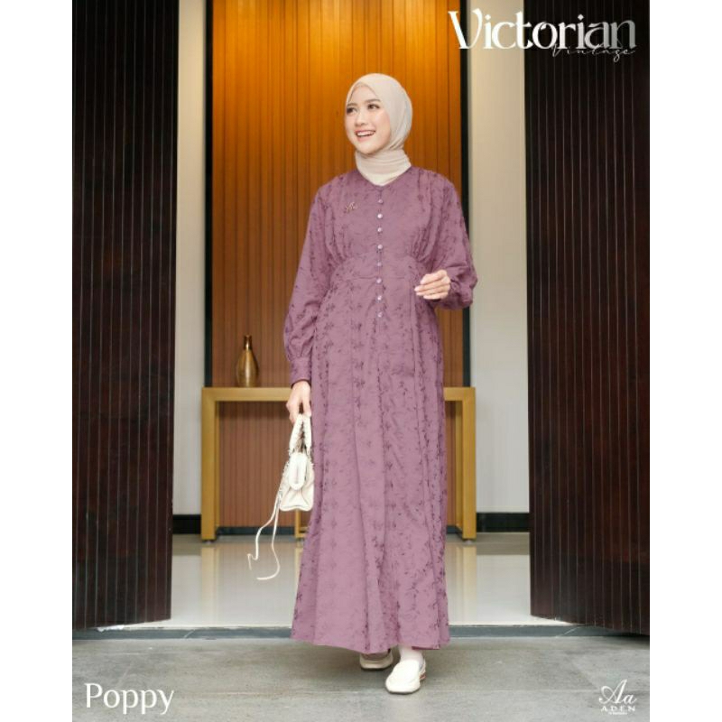 READY STOCK VICTORIAN VINTAGE DRESS BY ADEN HIJAB