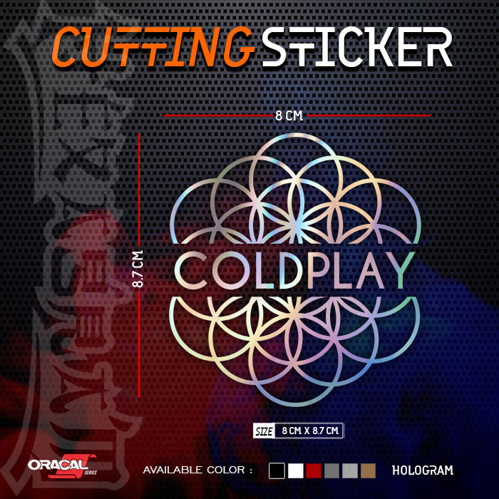 Cutting Sticker COLDPLAY Logo | Stiker Cutting Logo Band Coldplay