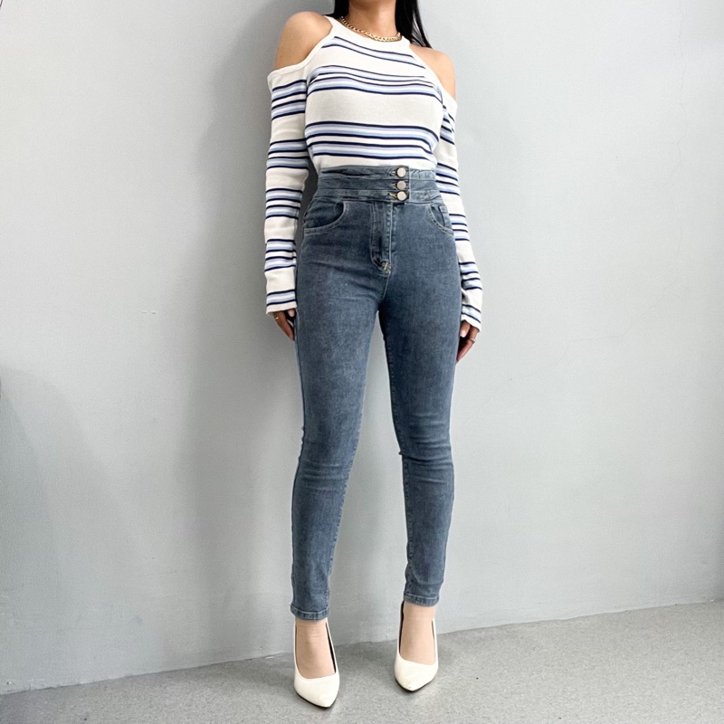 [LUXE.DLABEL] - Jeans 127 | Celana Panjang Highwaist Wanita Jeans Import Premium Quality Jeans Wanita Polos Ripped Jeans Highwaist Jeans Wanita Bangkok Skinny Jeans Highwaist Baggy Wideleg Jeans Kulot jeans Boyfriend Jeans Kargo Jeans Cargo jeans BKK