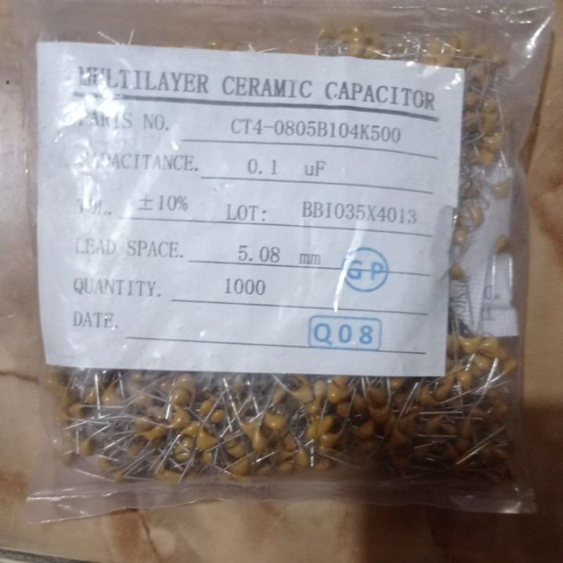 100PCS MLCC 104 MLCC 0.1uf Multilayer ceramic capasitor