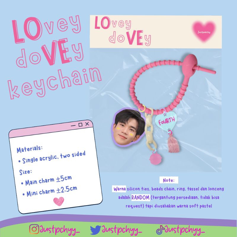 READY STOCK || Lovey Dovey Keychain & Phone Charm Thai Actor