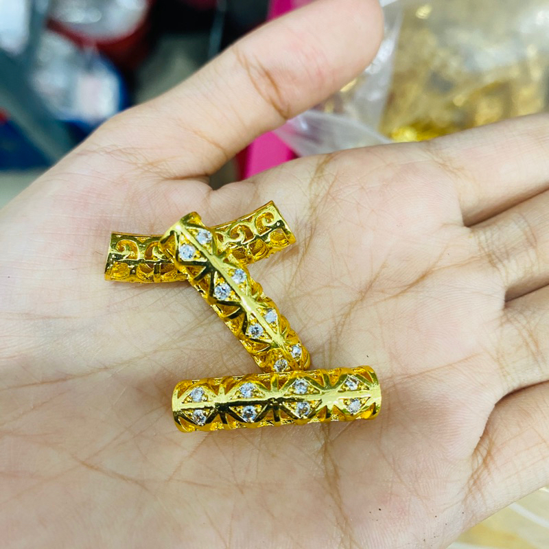 Liontin Charm Xuping Lapis Emas Model Tabung Liontin Xuping Gelang